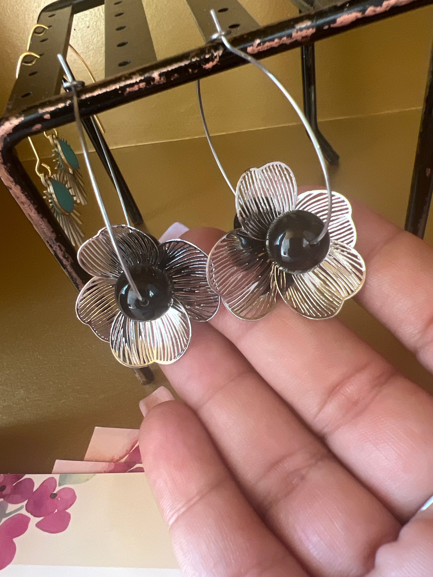 Boucle d’oreille fleur